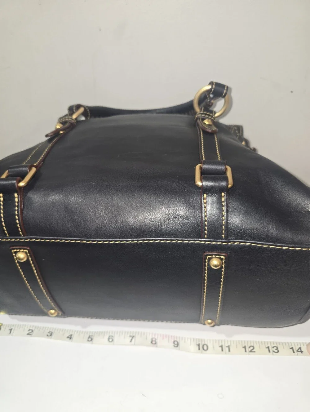 Dooney and Bourke Florentine Satchel Large Navy.